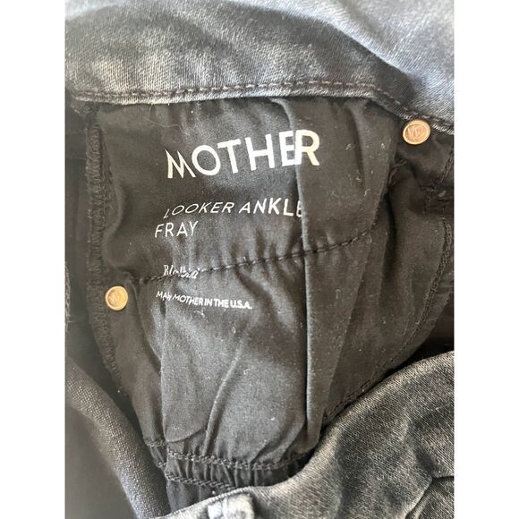 Mother Looker Ankle Fray Denim Jeans in Blackbird Size 31 - Picture 10 of 10
